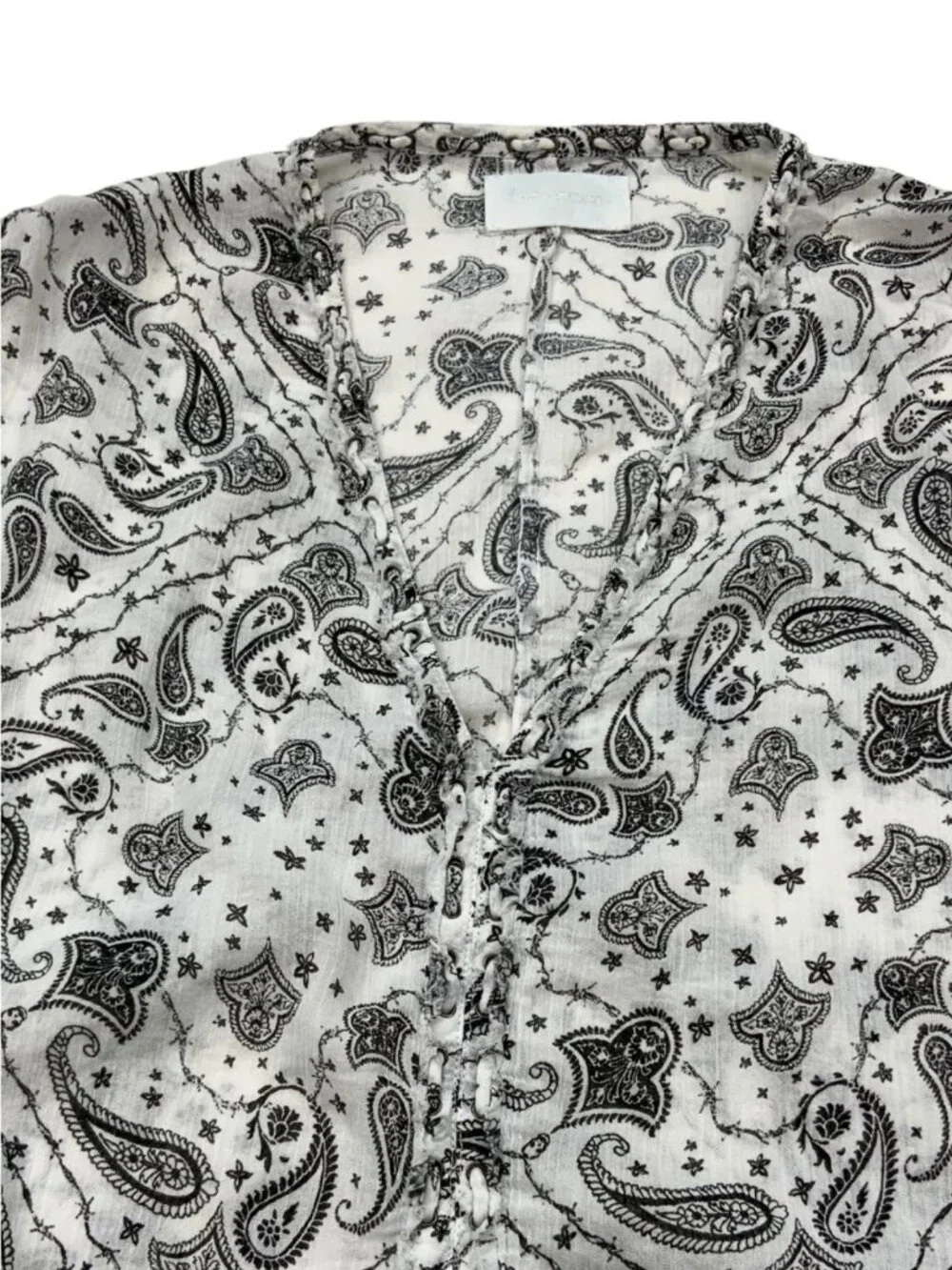 Zadig & Voltaire Raba Print Tunic Dress Swim Cover Up M Paisley Oversized